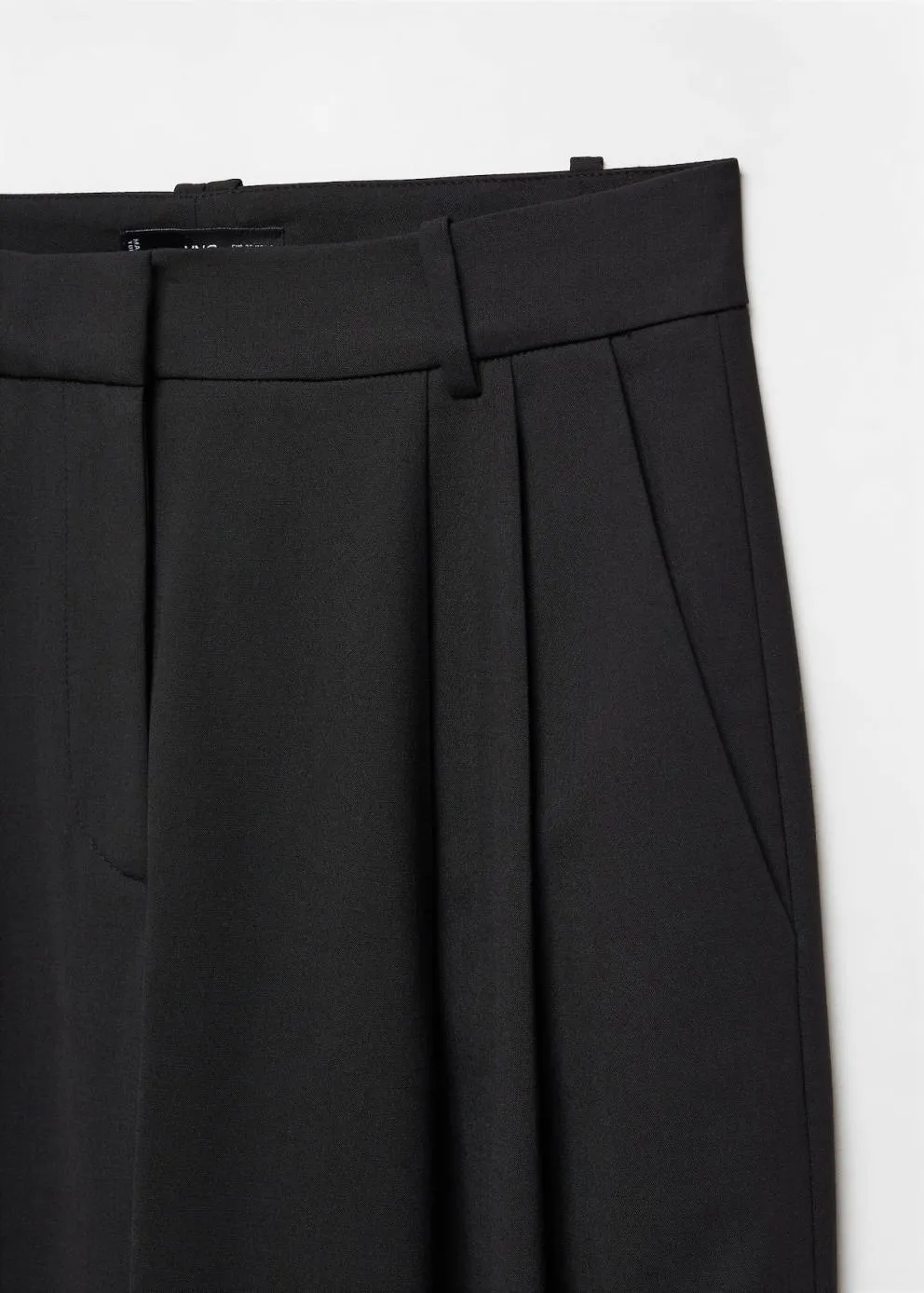 Pantalon | Femme MANGO Pantalon Laine Wideleg Noir