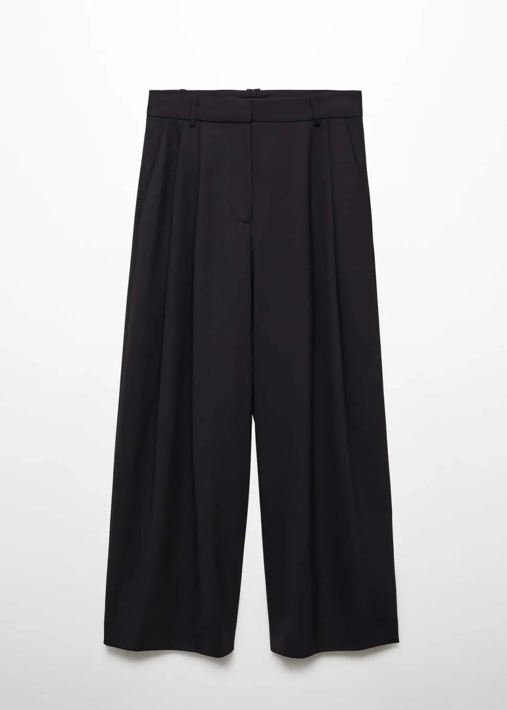 Pantalon | Femme MANGO Pantalon Laine Wideleg Noir