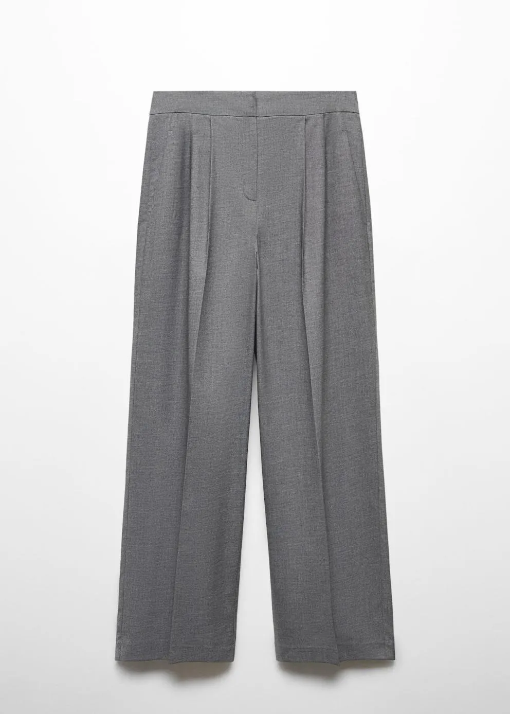 Pantalon | Femme MANGO Pantalon Pinces Wideleg Gris